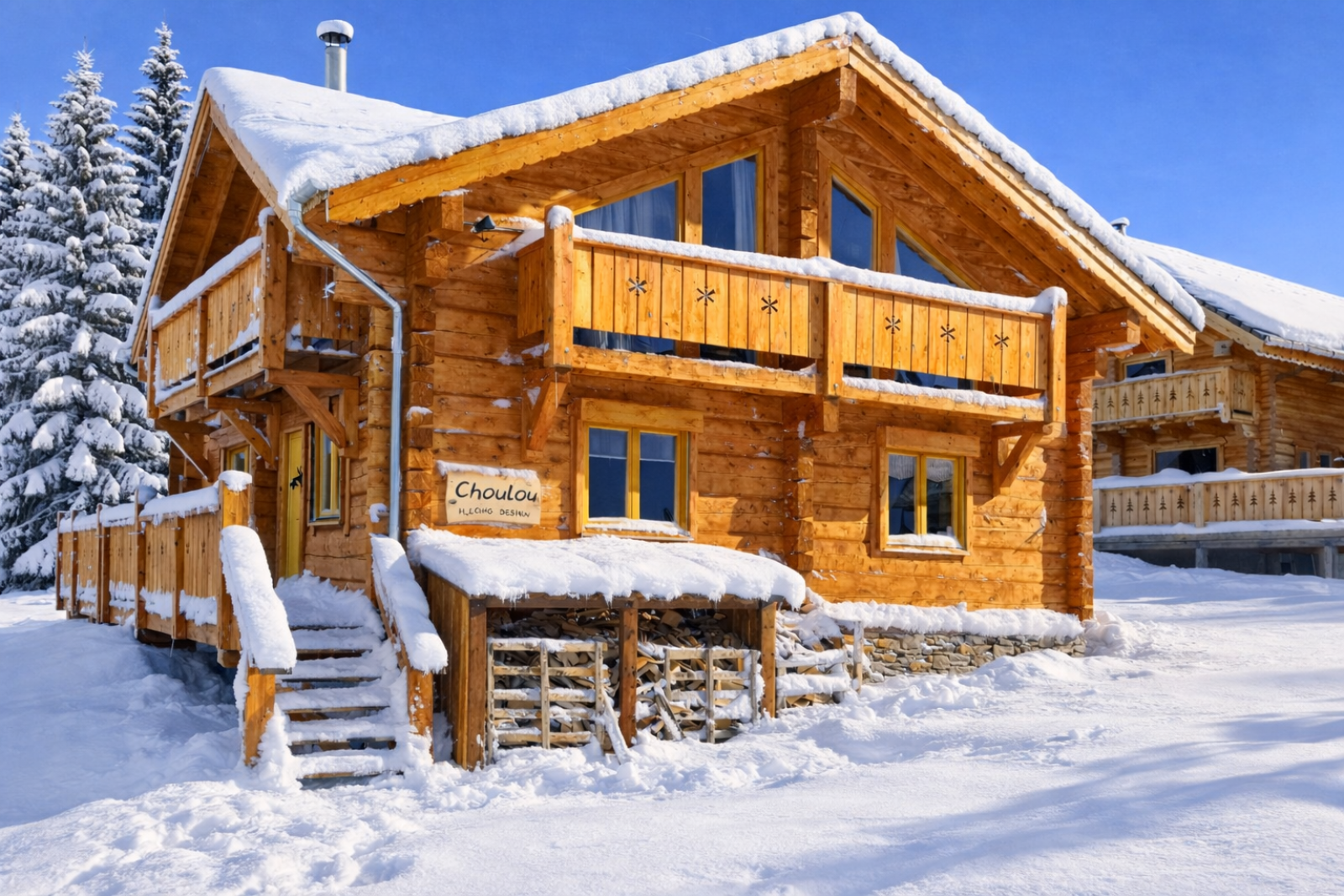 La Joue du Loup, chalet 240 m2 avec 4 chambres, sous sol, salle de sport terrain 1500 m2 divisible