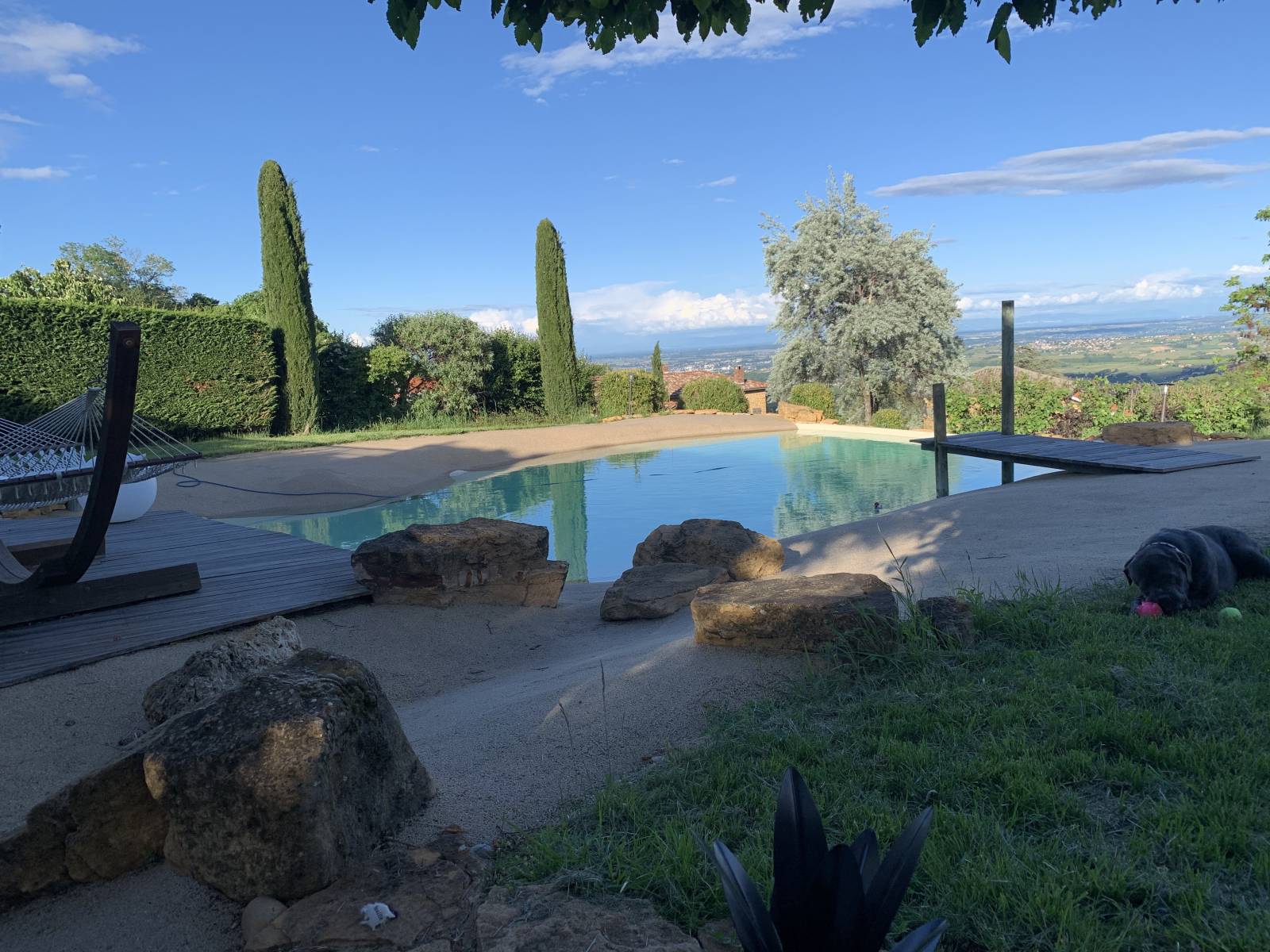 Piscine de 12x7,50 m chauffée et traitée au sel - Pool house avec cuisine d'été et commodités. Terrasse et pergola - 