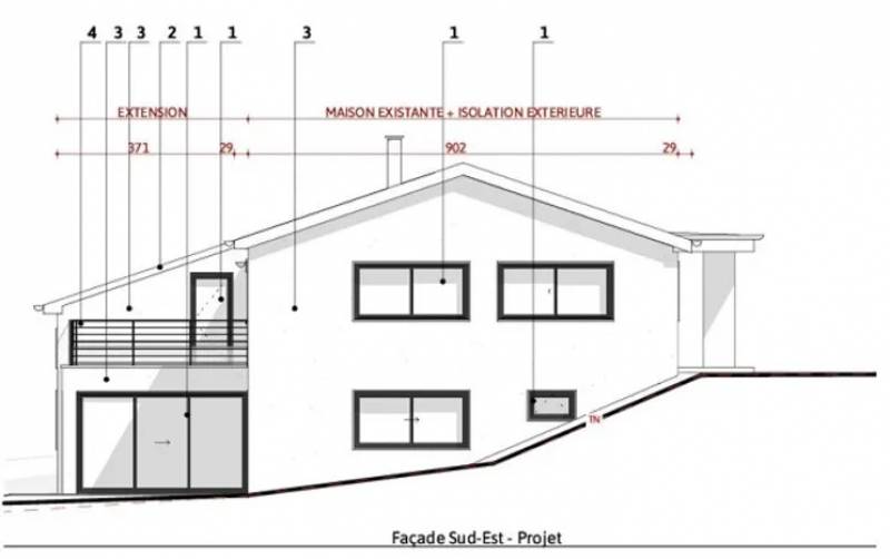 Extension d'une maison  (St Didier au Mont d'or)