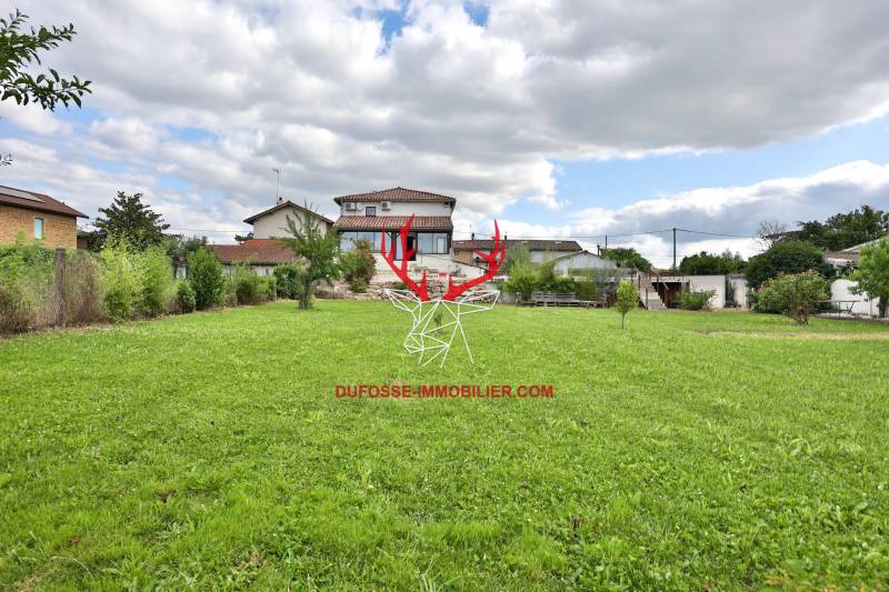 Maison de vigneron vue de face avec terrain
