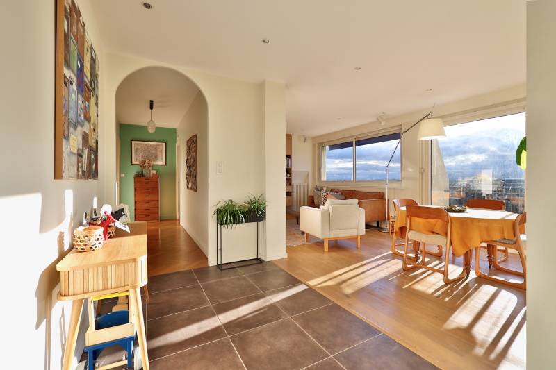 Caluire-et-Cuire, appartement 95m2, vue 180° Cité internationale, Lyon et Mont Blanc