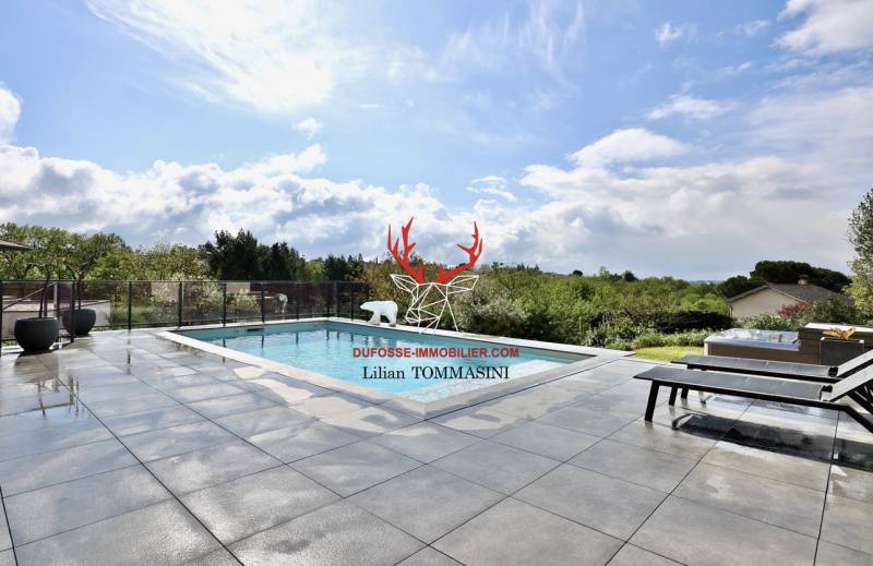 Vue dégagée sur les monts du Lyonnais