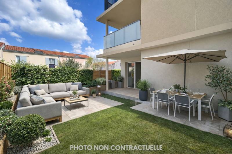 Photo non contractuelle  : aménagement jardin privatif